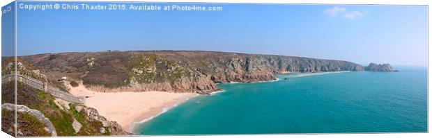  Porthcurno Panorama Canvas Print by Chris Thaxter