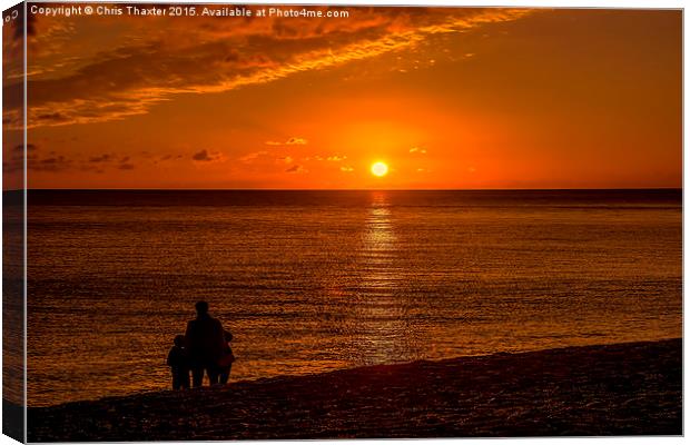  Watching the Sunset 2 Canvas Print by Chris Thaxter