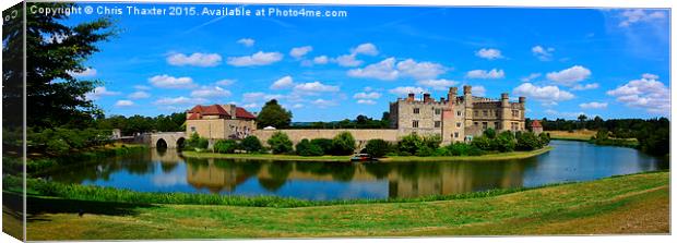 Leeds Castle Panorama Canvas Print by Chris Thaxter
