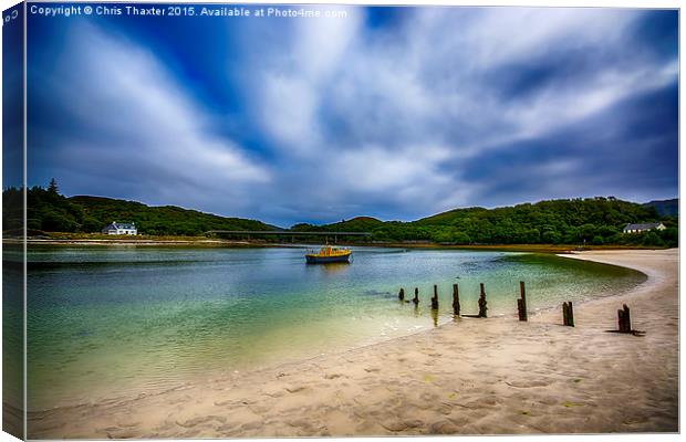 Low Tide at Morar  Canvas Print by Chris Thaxter