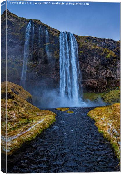  Seljalandsfoss Waterfall Iceland Canvas Print by Chris Thaxter
