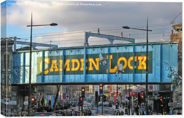 Camden Lock Bridge Canvas Print by Chris Thaxter