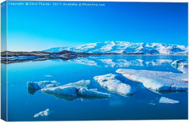 Ice lagoon Iceland Canvas Print by Chris Thaxter