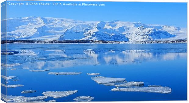 Ice Lake Iceland Canvas Print by Chris Thaxter