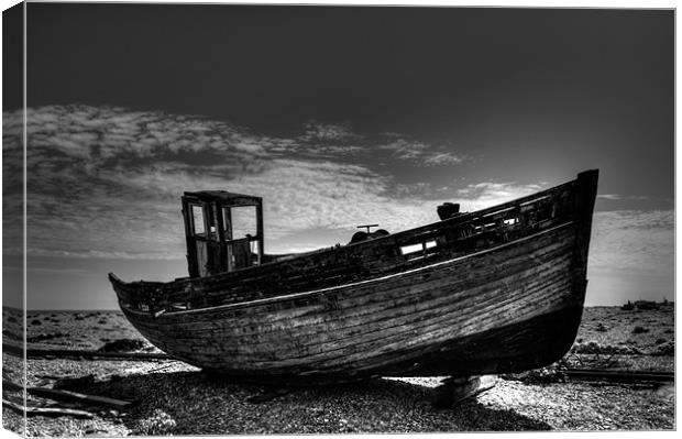 Dungeness Boat Days Gone Canvas Print by Chris Thaxter