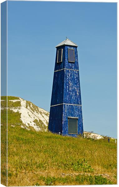Samphire Hoe Tower Canvas Print by Chris Thaxter