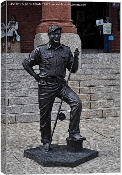 Young Hemmingway Statue Canvas Print by Chris Thaxter