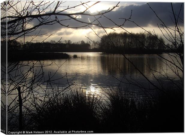 Silver Dusk Canvas Print by Mark Hobson