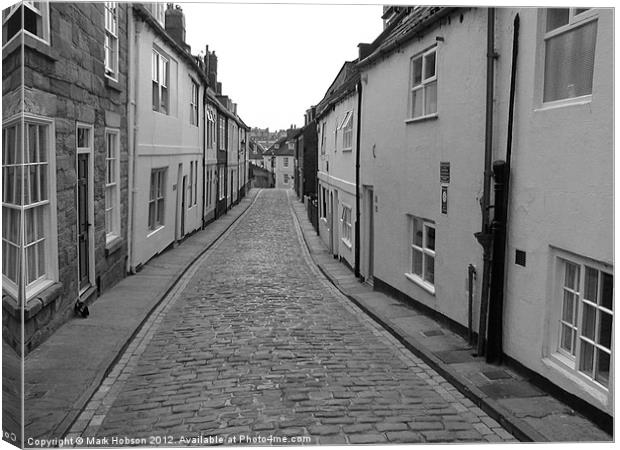 Whitby in Black & White Canvas Print by Mark Hobson