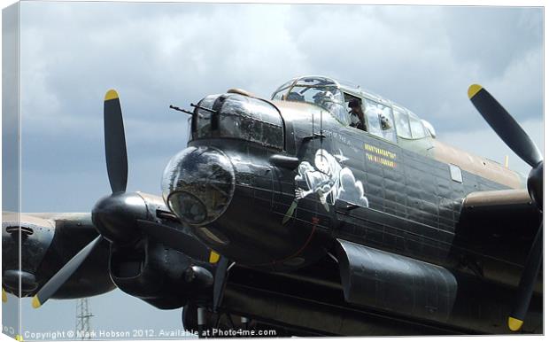 Lancaster bomber  EE139 Phantom of the Ruhr Canvas Print by Mark Hobson