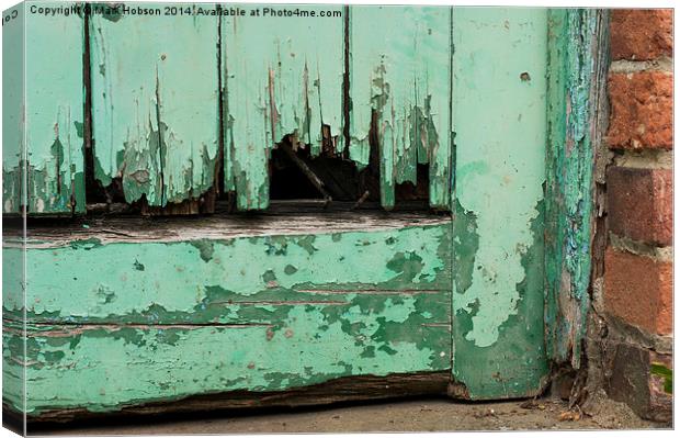 Faded Green Door Canvas Print by Mark Hobson