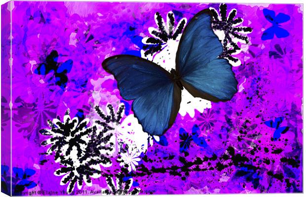 Butterfly Abstract Art Canvas Print by Elaine Young