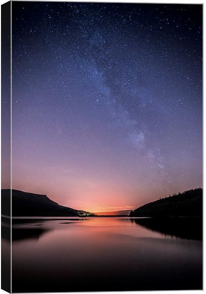 Ladybower Milky Way Canvas Print by James Grant