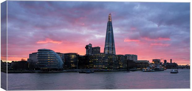  Shard Sunset Canvas Print by James Grant