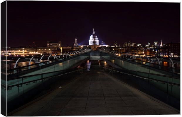  Millenium Bridge to St Pauls Cathedral Canvas Print by James Grant
