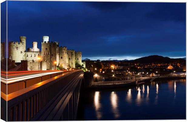  Conwy Castle Night Canvas Print by James Grant