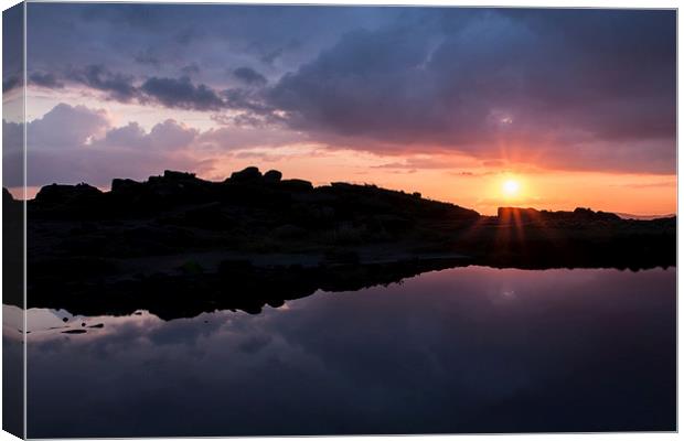  Doxey Pool Sunset Canvas Print by James Grant