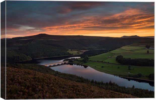  Win Hill and Ladybower Canvas Print by James Grant