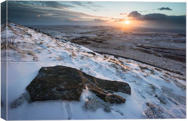  Shutlingsloe Sunset Canvas Print by James Grant