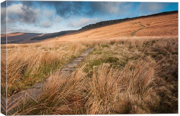  Stanage Edge from Hooks Car Canvas Print by James Grant