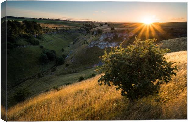 Lathkill Dale Sunset Canvas Print by James Grant