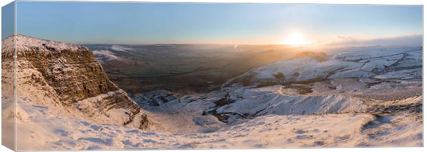  Mam Tor Panoramic Canvas Print by James Grant