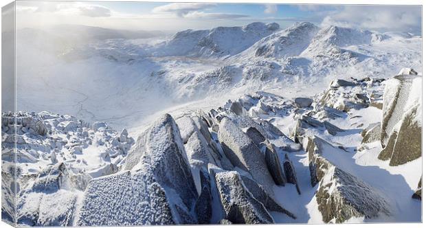  Bowfell to Scafell Canvas Print by James Grant
