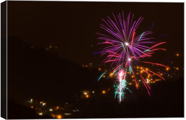 Matlock Bath Fireworks Canvas Print by James Grant