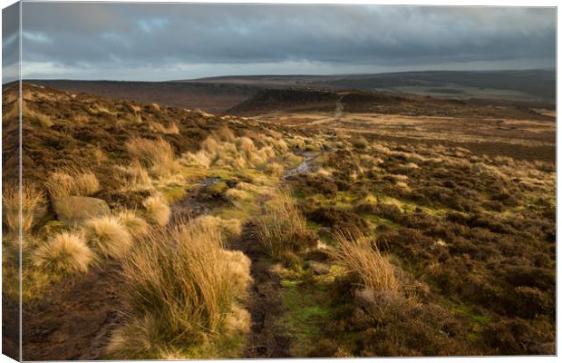 Higger Tor to Carl Wark Canvas Print by James Grant