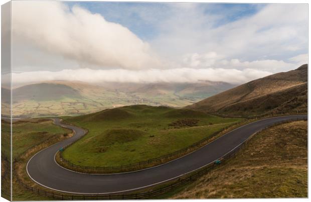 Rushup Edge and Mam Nick Road Canvas Print by James Grant