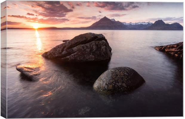 Elgol Sunset Canvas Print by James Grant