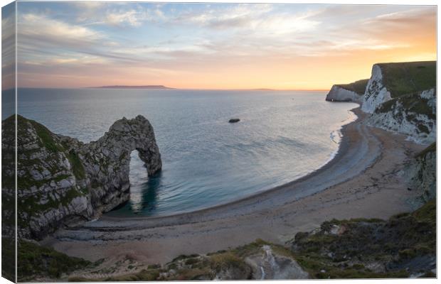 Durdle Door Sunset  Canvas Print by James Grant