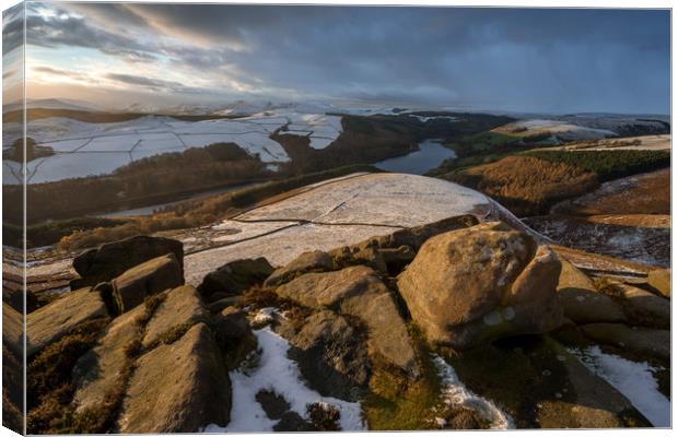 Whinstone Lee Tor Sunset  Canvas Print by James Grant