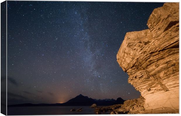 Elgol Night Sky  Canvas Print by James Grant