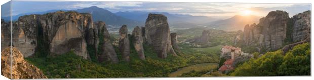 Meteora Sunset Canvas Print by James Grant