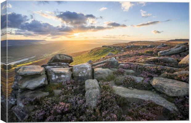 White Tor Sunset  Canvas Print by James Grant