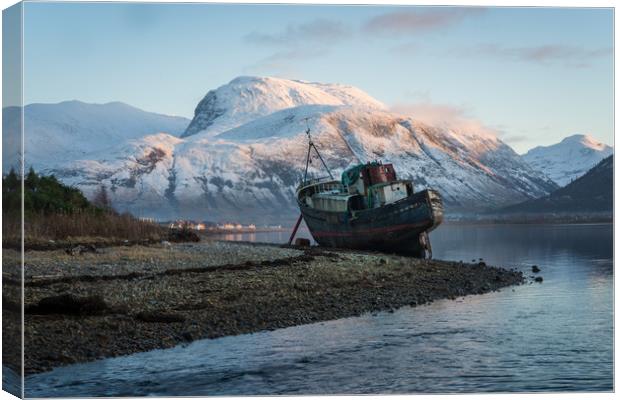 Corpach Boat -  Canvas Print by James Grant