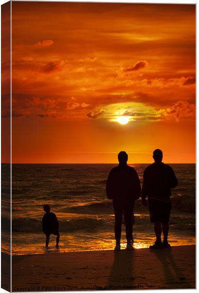 Watching the sunset at Lonstrup Canvas Print by Paul Davis