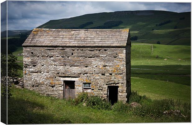 Yorkshire Dales barn Canvas Print by Paul Davis