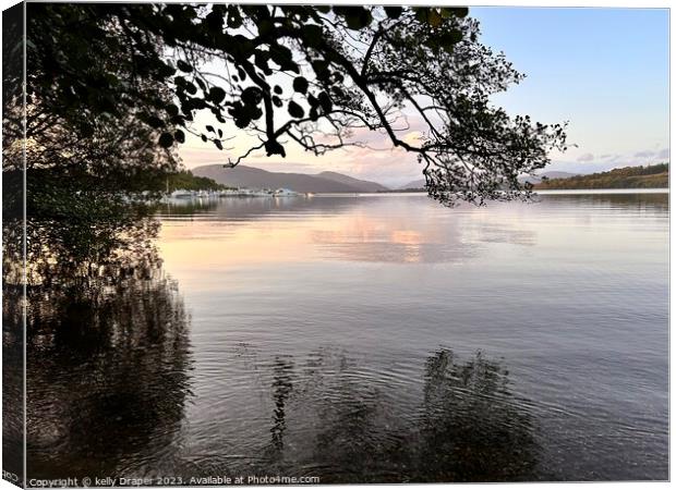 Loch Lomond through the trees Canvas Print by kelly Draper