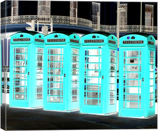 Telephone Boxes Canvas Print by kelly Draper