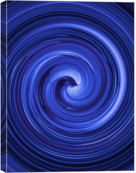 blue swirl Canvas Print by kelly Draper