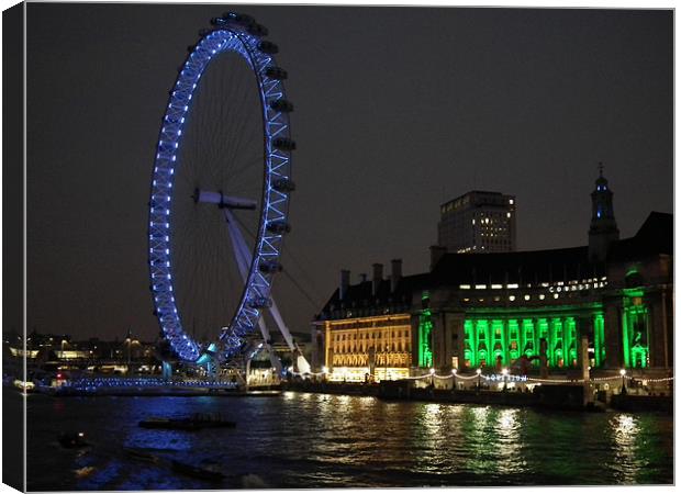 London Eye Canvas Print by kelly Draper