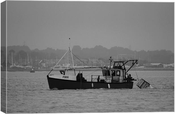 The Lonely Trawler Canvas Print by kelly Draper