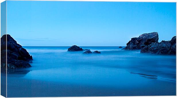 Sango beach in blue Canvas Print by Stuart Jack