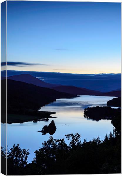The Blue Serenity of Loch Tummel Canvas Print by Stuart Jack