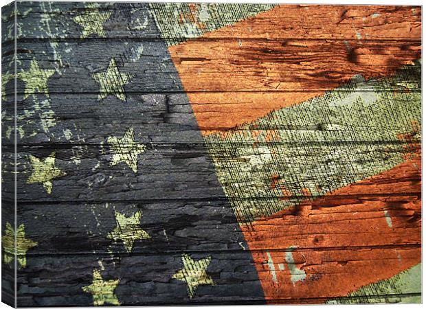 stars and stripes distressed Canvas Print by Heather Newton