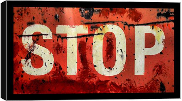 STOP Canvas Print by Heather Newton