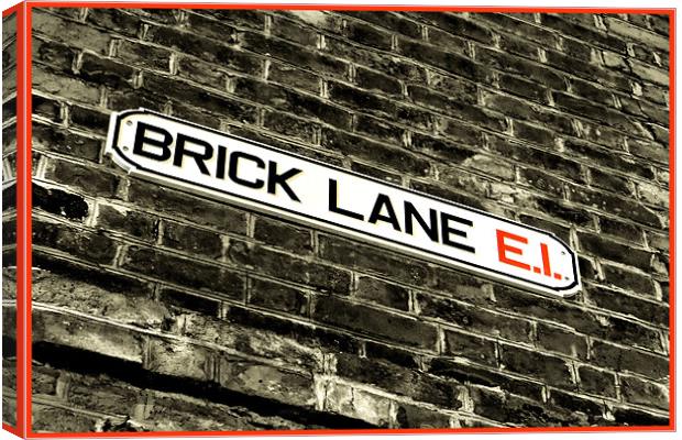 Brick Lane E1 Canvas Print by Heather Newton