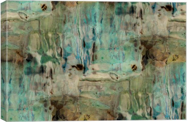  abstract rockpools Canvas Print by Heather Newton